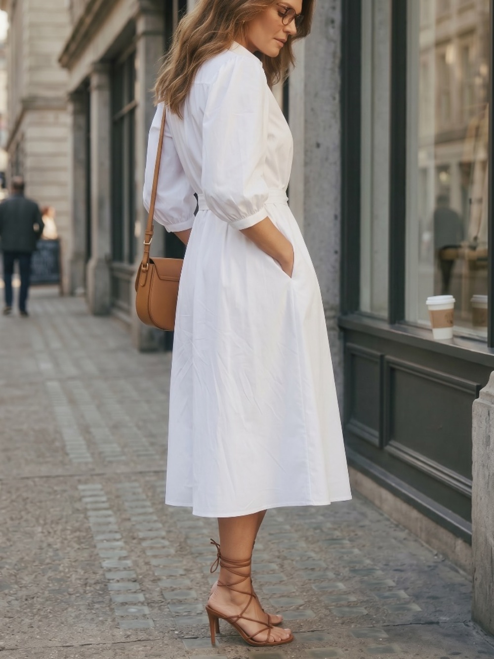 Melissa Odabash White Midi Shirt Dress - Picture 8 of 9
